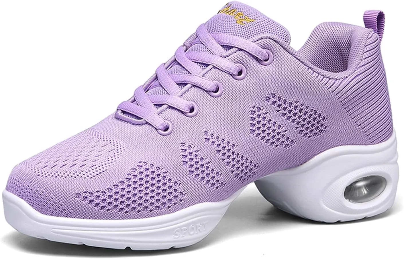 SECHRITE Womens Mens Jazz Dance Sneakers Lace Up Split Sole Dance Shoes
