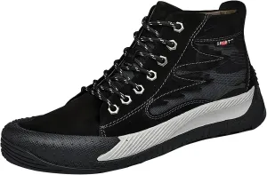 Shije Men's Hiking Sneakers Lace Up Lightweight Comfy Breathable Anti-Slip Walking for Indoor Outdoor Gym Travel