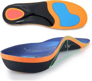 Shoe Insoles with Arch Support Plantar Fasciitis Relief for Men Women Runing Walking, 220Lbs Orthotics Insole Shoes Insert Pads fit Sneakers and Work Boot for Standing All Day-to Men10-12 | Women12-14