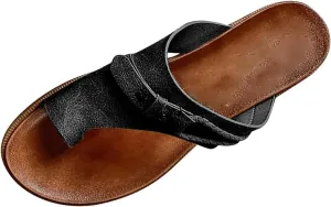 Slip Sole Sandals for Women Flats Novelty Comfy Toe Ring Open Toe Studded Rope Slip-on Flip Flops Summer Lightweight Casual Outdoor Beach Shoes