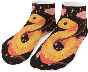 Snak Lunar New Year 2025 Low Cut Ankle Socks Non Slip Invisible Liner Sock Pack Casual Socks For Men Women