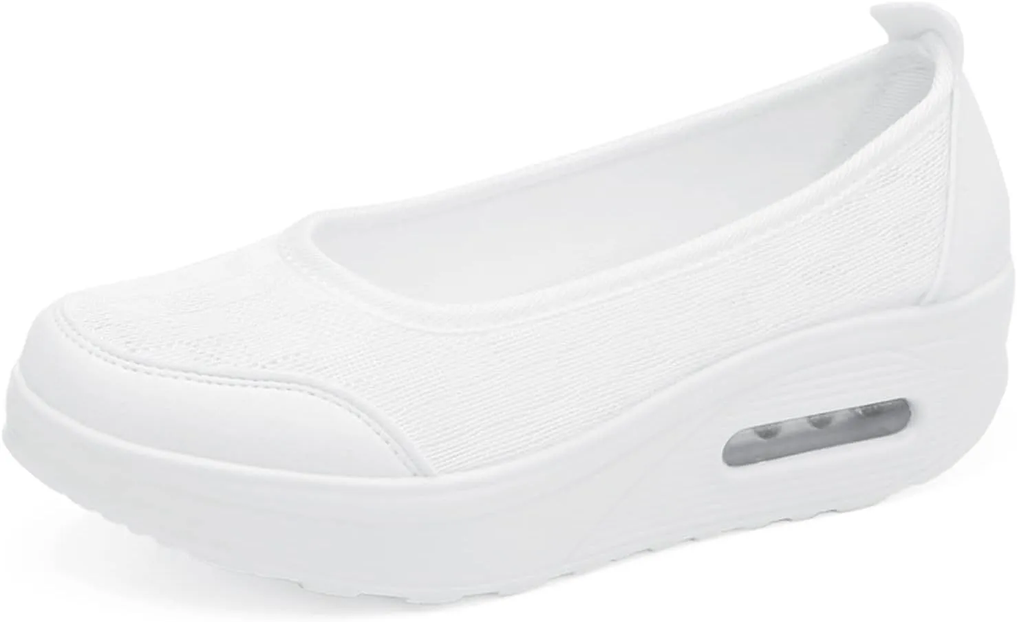 SOLPNOW Women's Breathable Shock Absorbing Wedge Slip On Sneakers,Summer Arch Support Anti-Slip Comfortable Diabetic Shoes