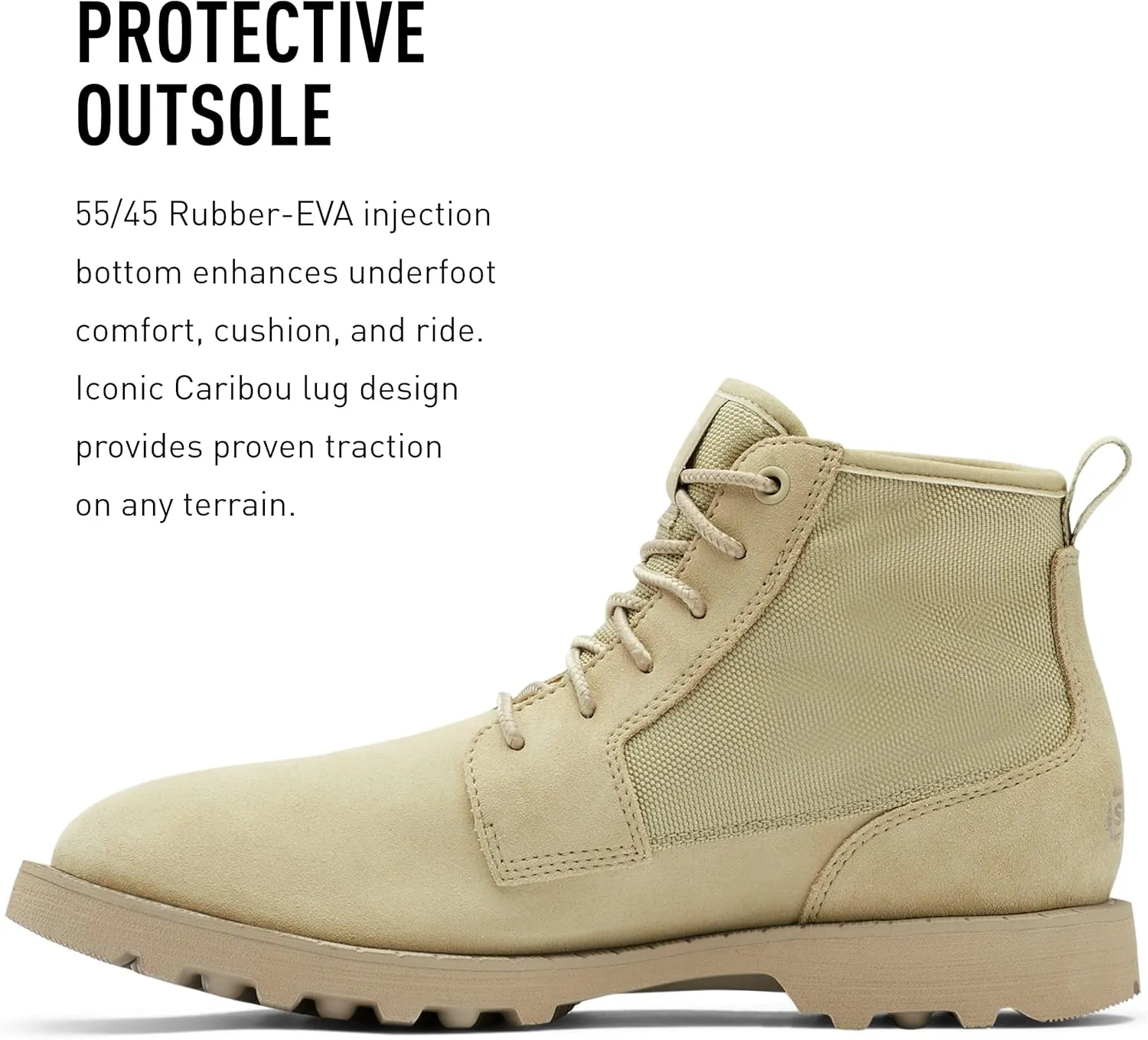 Sorel Men's Caribou Mod Chukka WP Boot — Waterproof Suede & Nylon Rain Boots