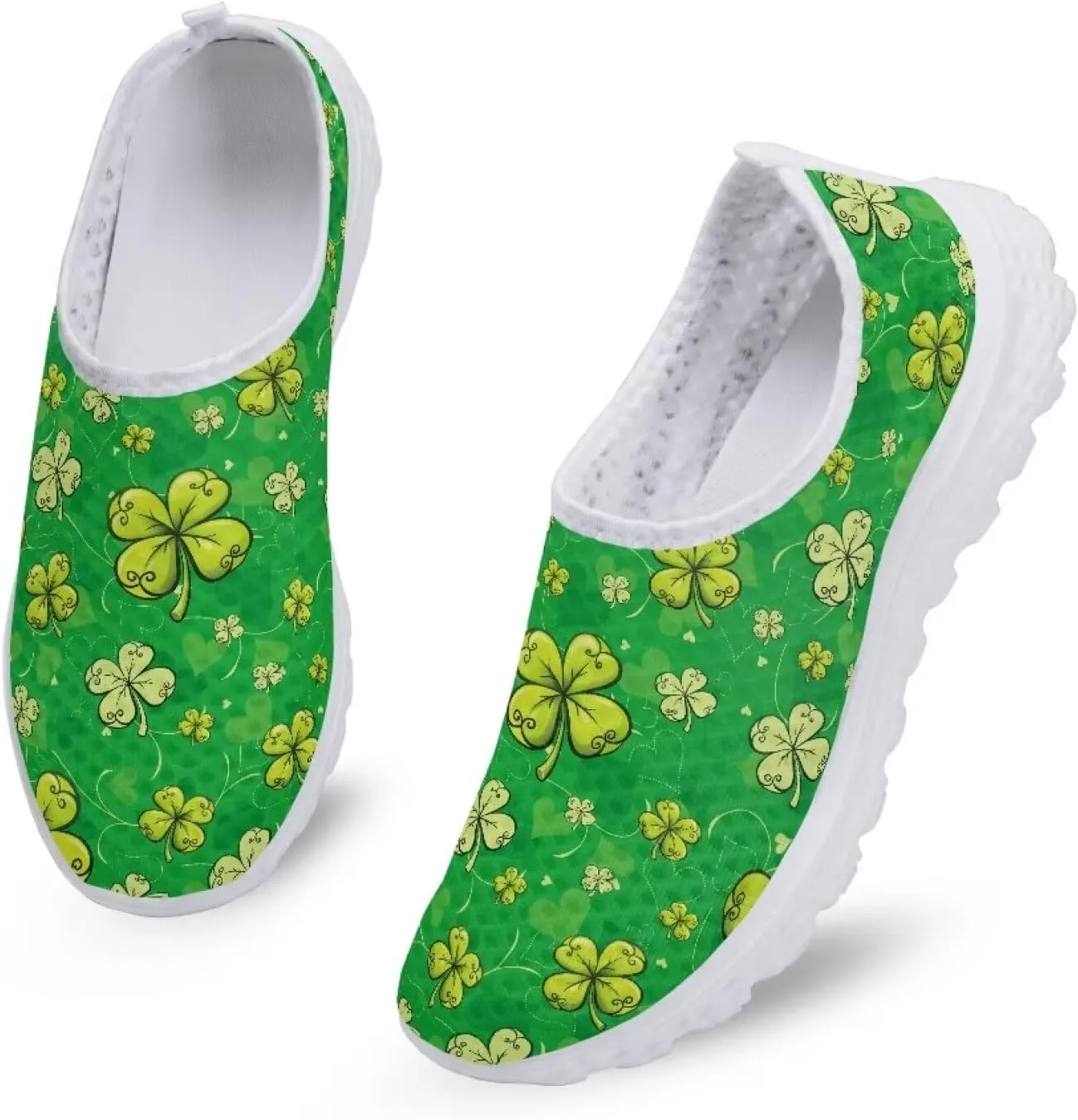 St Patricks Day Shoes Womens Running Sneakers Slip On Loafers Size 5.5-11.5