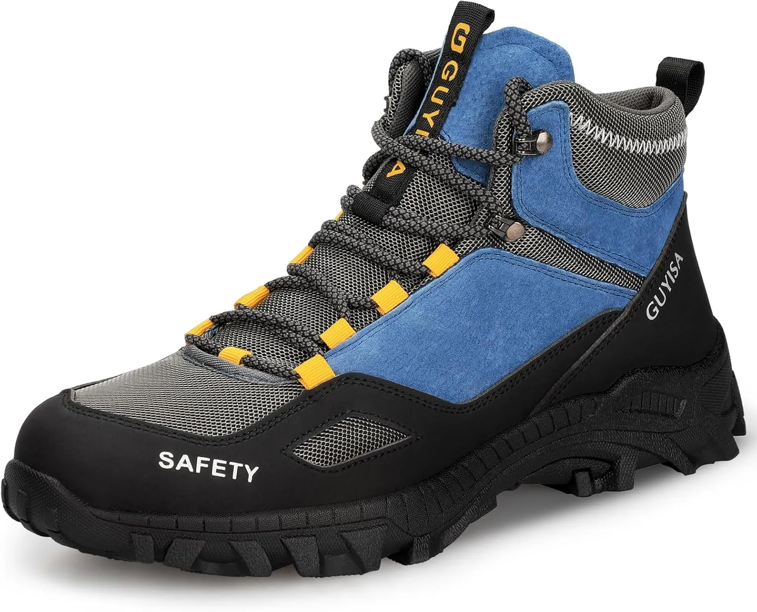 Steel Toe Boots for Men Fashionable Work Boots for Men Comfortable Construction Boots for Men Lightweight Safety Boots Industrial Steel Toe Shoes for Men Utility Indestructible Shoes