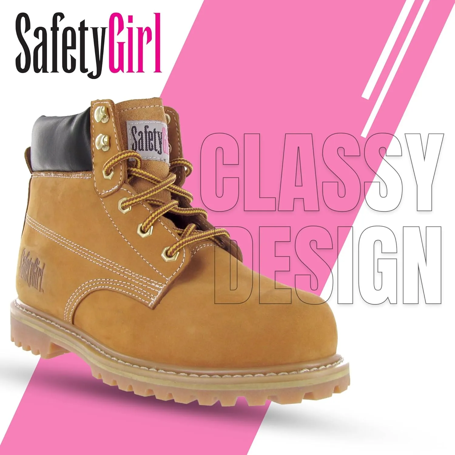 Steel Toe Boots for Women - Tan-12M | Waterproof Work Boots for Women Steel Toe Boots | Slip Resistant Work Shoes for Women | Lightweight Nubuck Leather for Comfort and Style