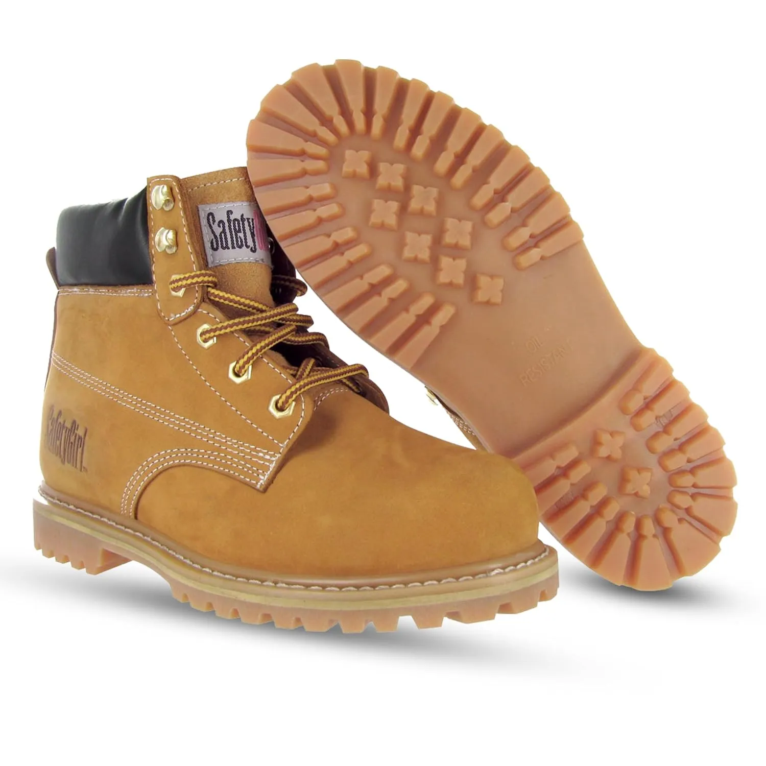 Steel Toe Boots for Women - Tan-12M | Waterproof Work Boots for Women Steel Toe Boots | Slip Resistant Work Shoes for Women | Lightweight Nubuck Leather for Comfort and Style