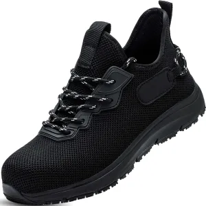 Steel Toe Non Slip Work Shoes for Men Women丨Waterproof Lightweight Safety Sneakers