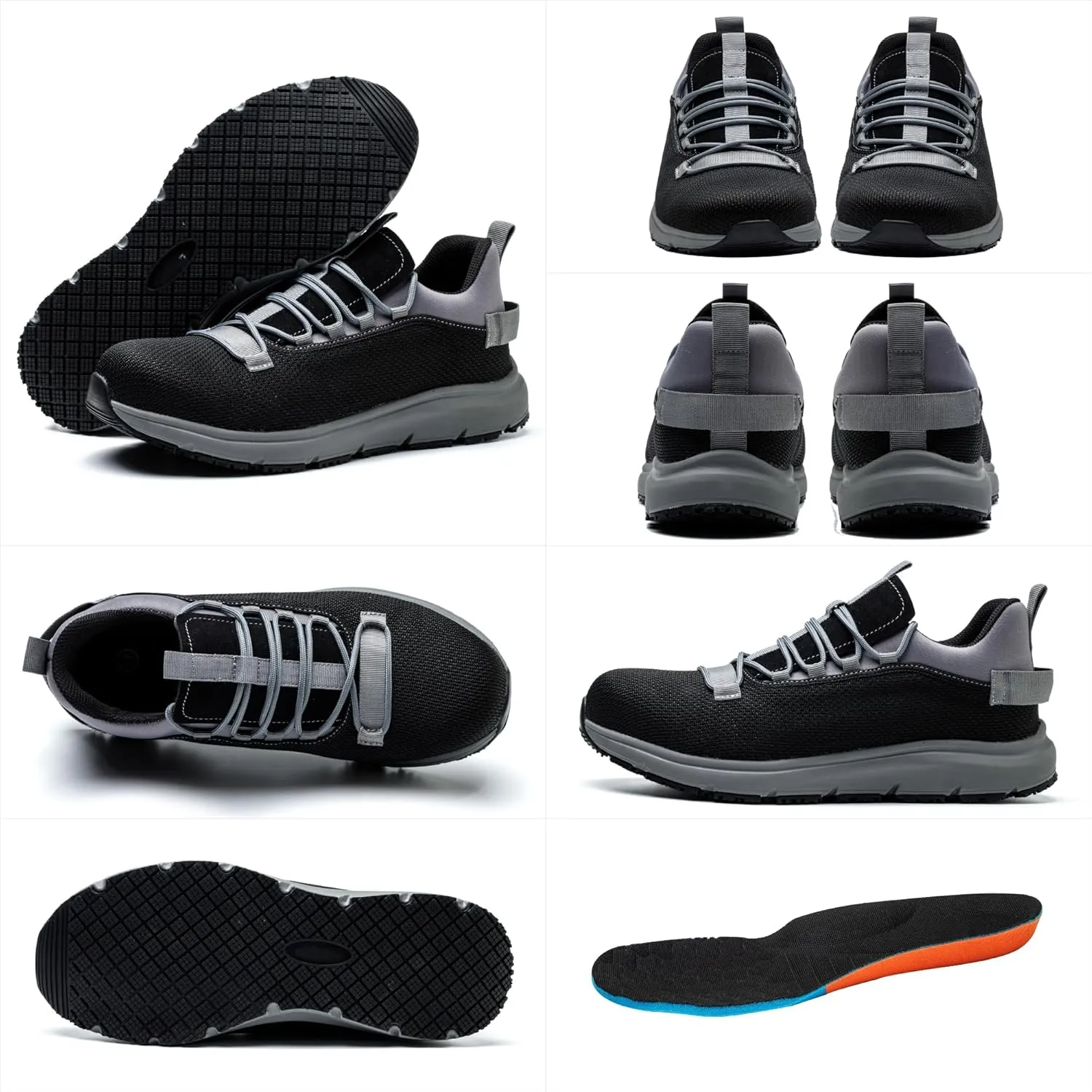 Steel Toe Non Slip Work Shoes for Men Women丨Waterproof Lightweight Safety Sneakers