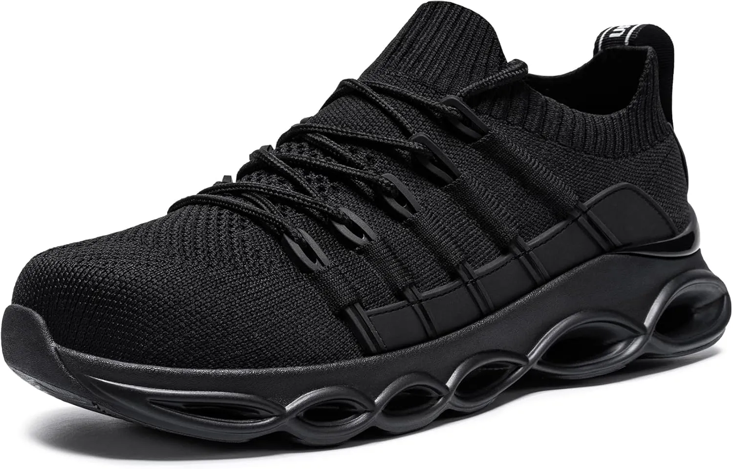 Steel Toe Shoes for Men Slip On Comfortable Safety Shoes Work Lightweight Steel Toe Safety Sneakers Breathable Work Footwear