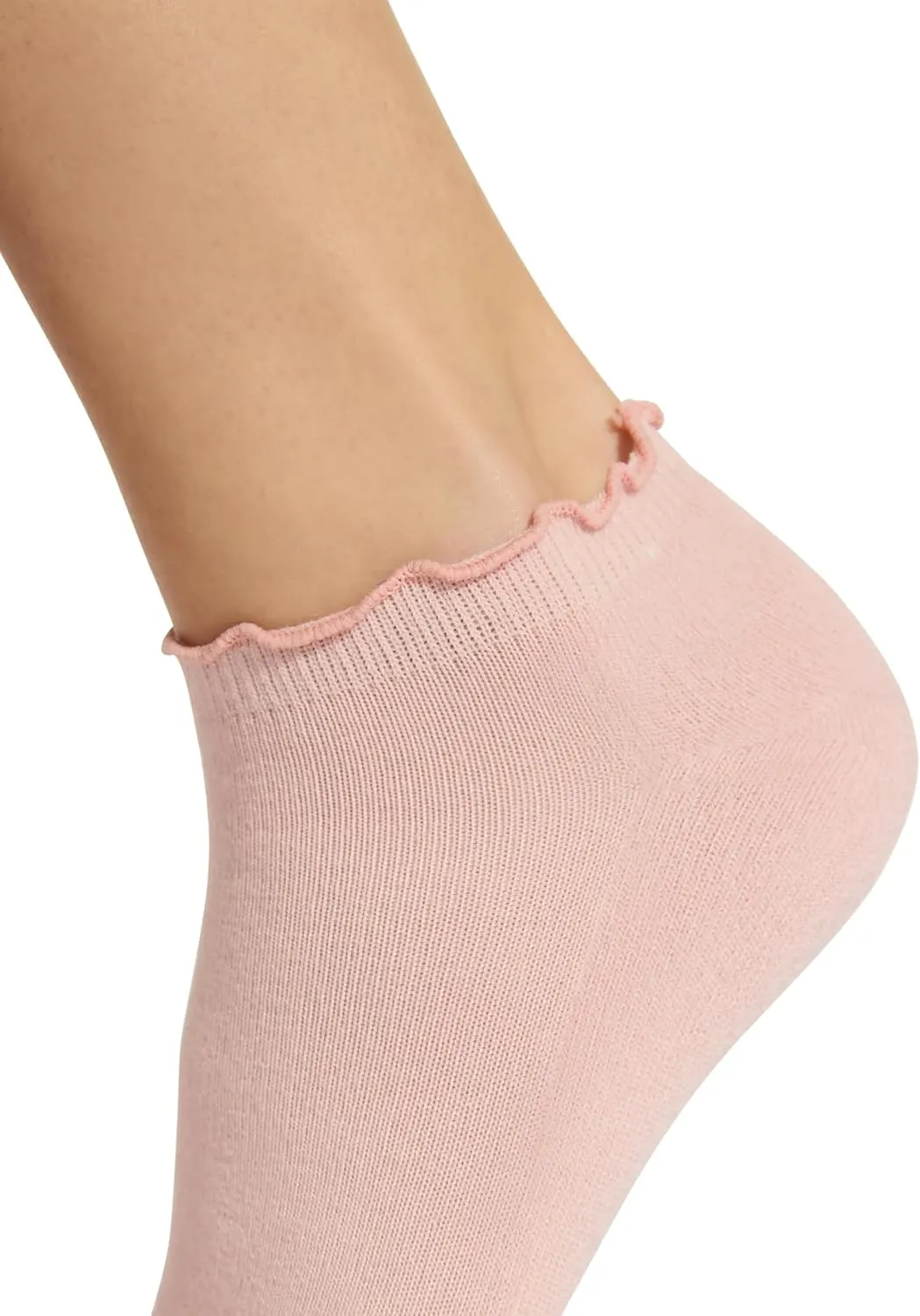 Steve Madden Women's 5pk Ruffle Cuff Solid Low Cut Hc