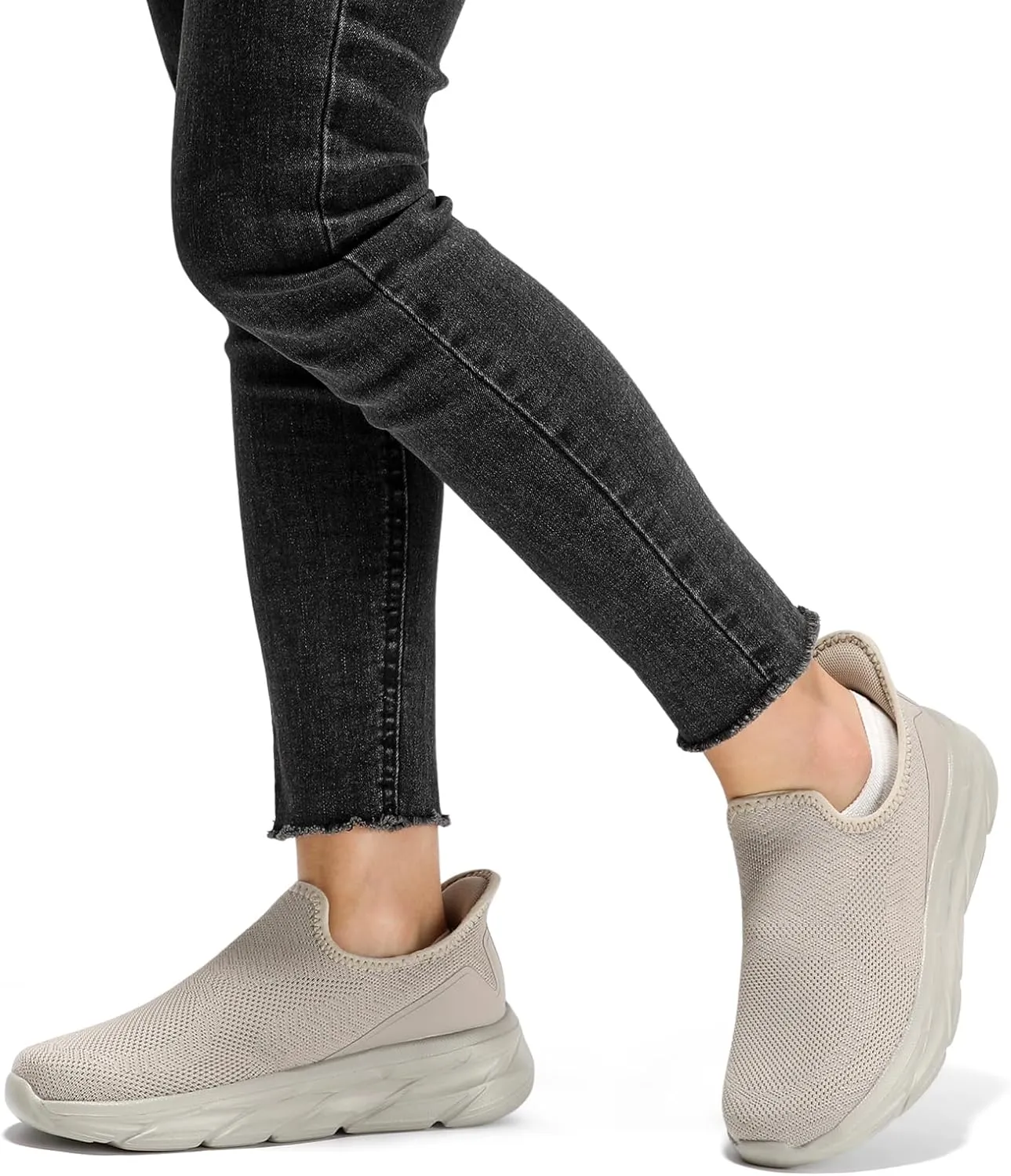 STQ Slip on Walking Shoes Womens Comfortable Tennis Breathable Athletic Gym Workout Slip on Sneakers for Plantar Fasciitis