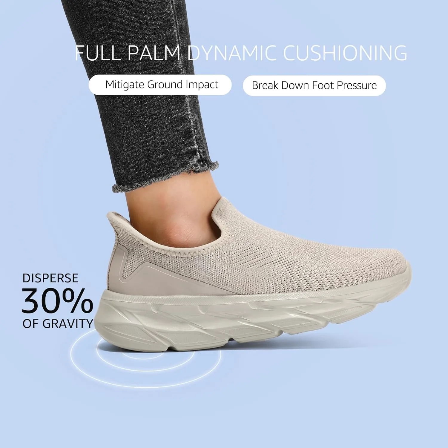 STQ Slip on Walking Shoes Womens Comfortable Tennis Breathable Athletic Gym Workout Slip on Sneakers for Plantar Fasciitis