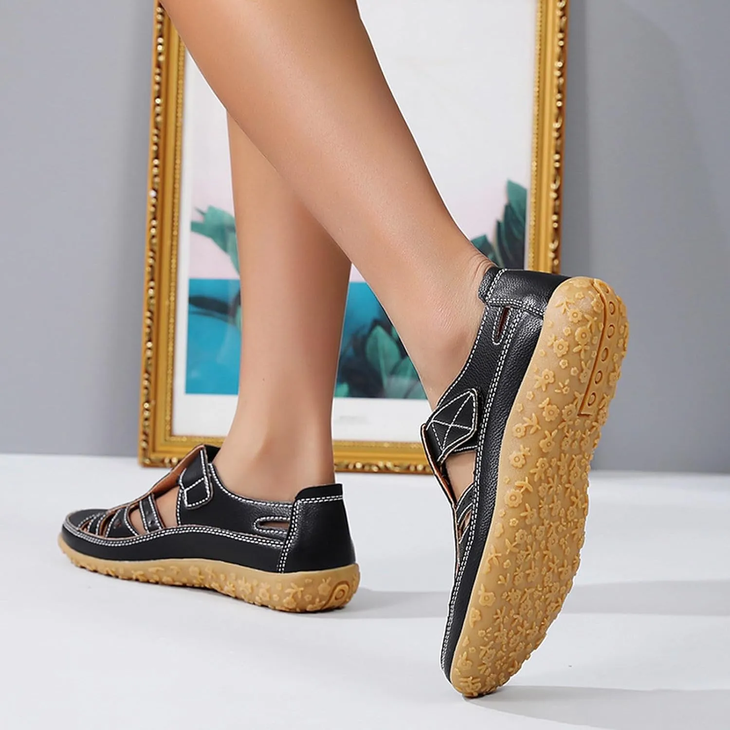 SuanlaTDS Closed Toe Wedge Sandals for Women Dressy Summer, Orthopedic Arch Support Platform Wedges Low Heel Spring Sandal 2025 Comfortable Ankle Strap Casual Outdoor Walking Beach Shoes