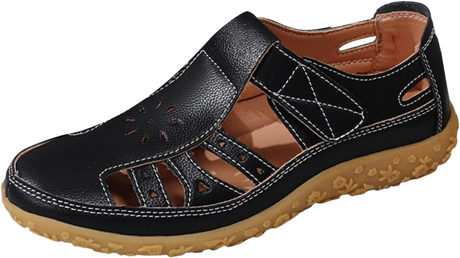 SuanlaTDS Closed Toe Wedge Sandals for Women Dressy Summer, Orthopedic Arch Support Platform Wedges Low Heel Spring Sandal 2025 Comfortable Ankle Strap Casual Outdoor Walking Beach Shoes