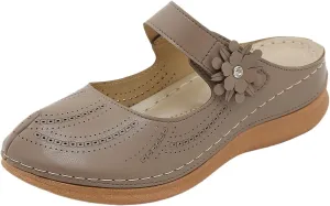 SuanlaTDS Orthopedic Wedge Sandals for Women Closed Toe Summer Dressy 2025 Platform Slip On Slides Backless Mules Comfortable Outdoor Walking Beach Low Wedges Heel Slide Sandal Slippers