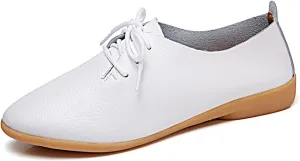 Sunporx Women's Comfortable Loafers Driving Moccasins Shoe Slip on Pointed Toe Flats Casual Comfortable Office Work Business Shoes Breathable Walking