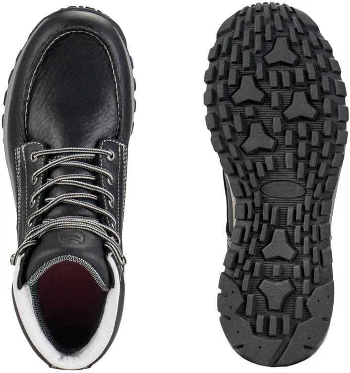 SUREWAY Men's Lightweight Casual Soft Toe Work Boot - Moc Toe, Men's Construction Industry Safety Wedge Work Boot/Shoe - Black, Comfort Insole, Superior Oil/Slip Resistance