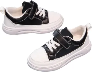 Toddler Girl Sneakers Toddler Shoes for Boys Girls, Kids Low Top Leather Sneakers Adjustable Strap Running Walking