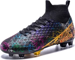 Unisex Adult Soccer Cleats Lightweight High-top Youth Training Football Cleats