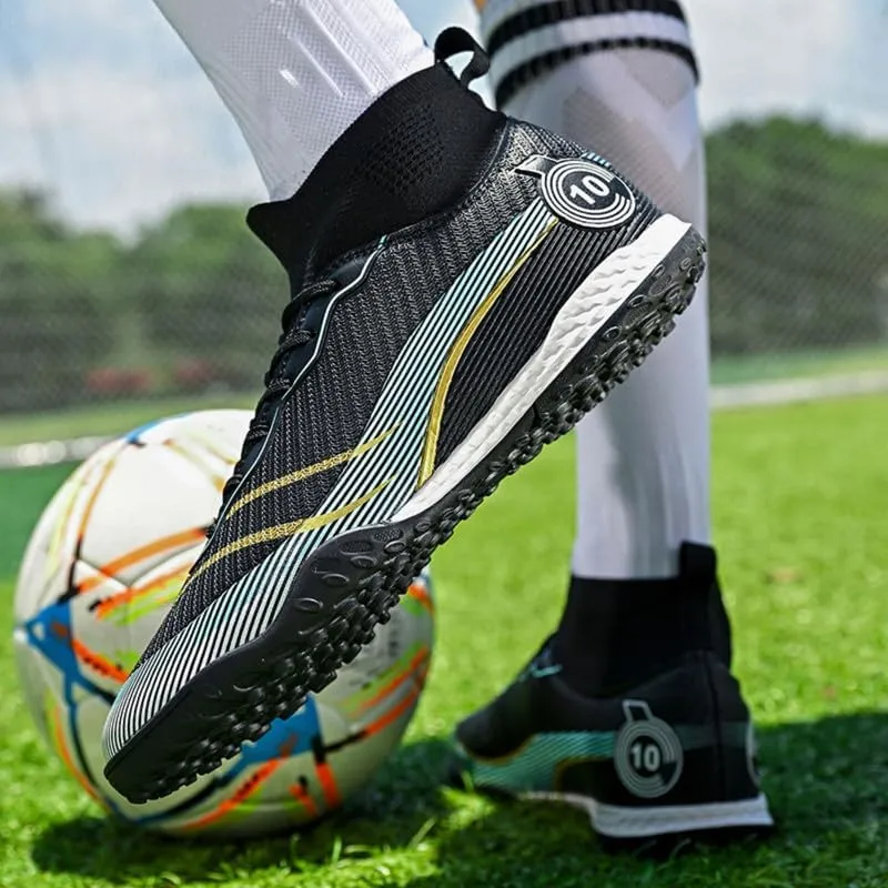 Unisex-Adult Soccer Cleats: Mens High-Top Soccer Shoes Lightweight Training Football Boots for Youth