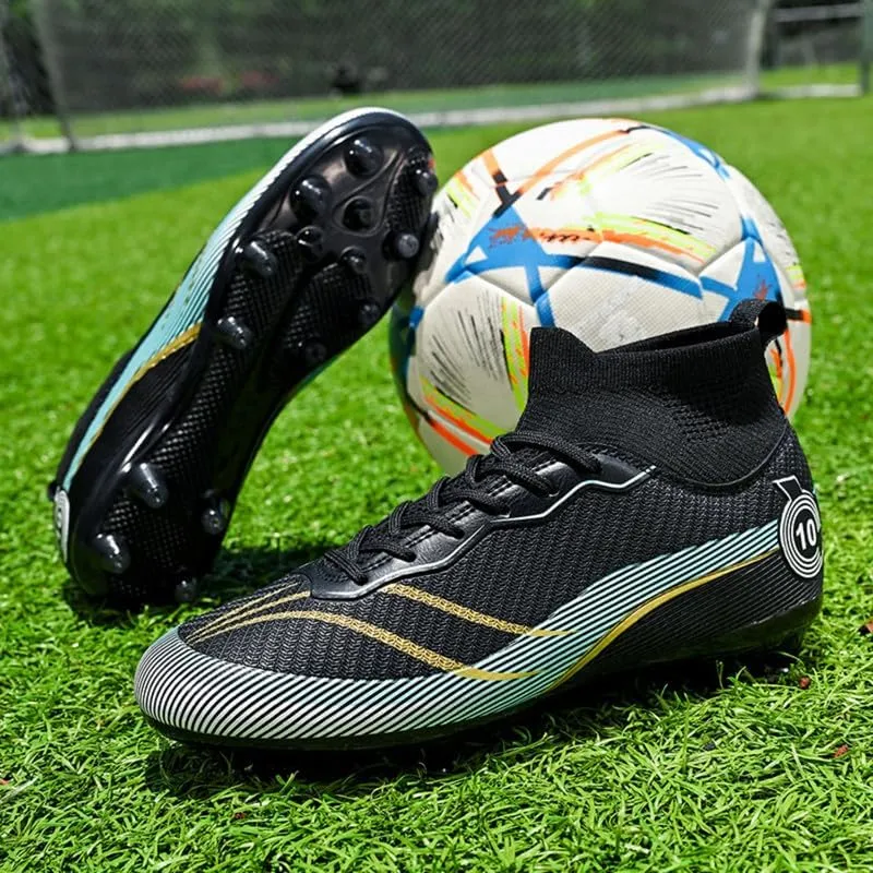 Unisex-Adult Soccer Cleats: Mens High-Top Soccer Shoes Lightweight Training Football Boots for Youth