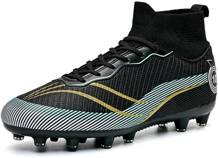 Unisex-Adult Soccer Cleats: Mens High-Top Soccer Shoes Lightweight Training Football Boots for Youth