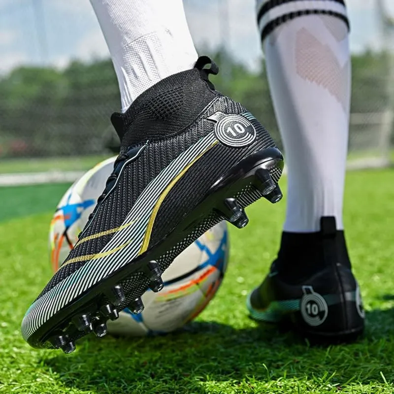 Unisex-Adult Soccer Cleats: Mens High-Top Soccer Shoes Lightweight Training Football Boots for Youth