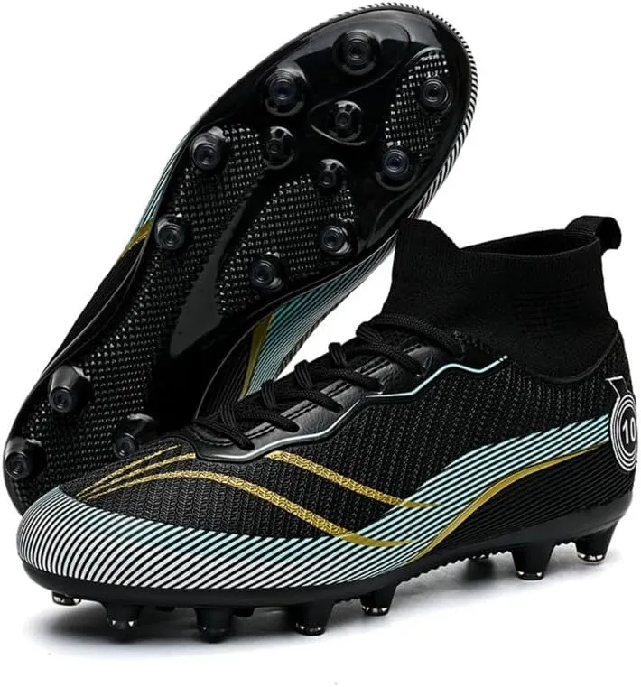 Unisex-Adult Soccer Cleats: Mens High-Top Soccer Shoes Lightweight Training Football Boots for Youth