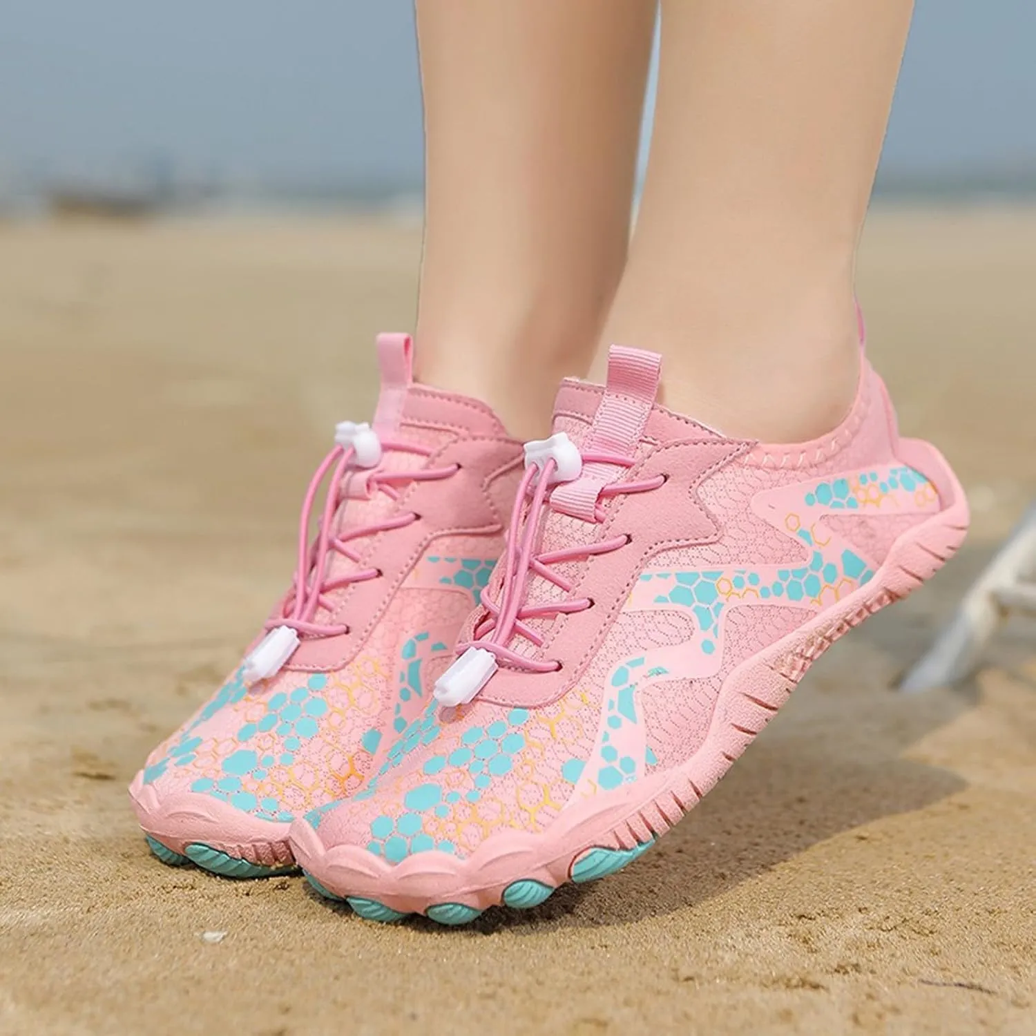Unisex Mens Womens Athletic Hiking Water Shoes Non Slip Quick-Dry Barefoot,Aqua Shoes Swim Beach Diving Wading Walking Shoe,Couple Summer Comfy Breatheable Hiking Shoe Indoor Fitness Footwear