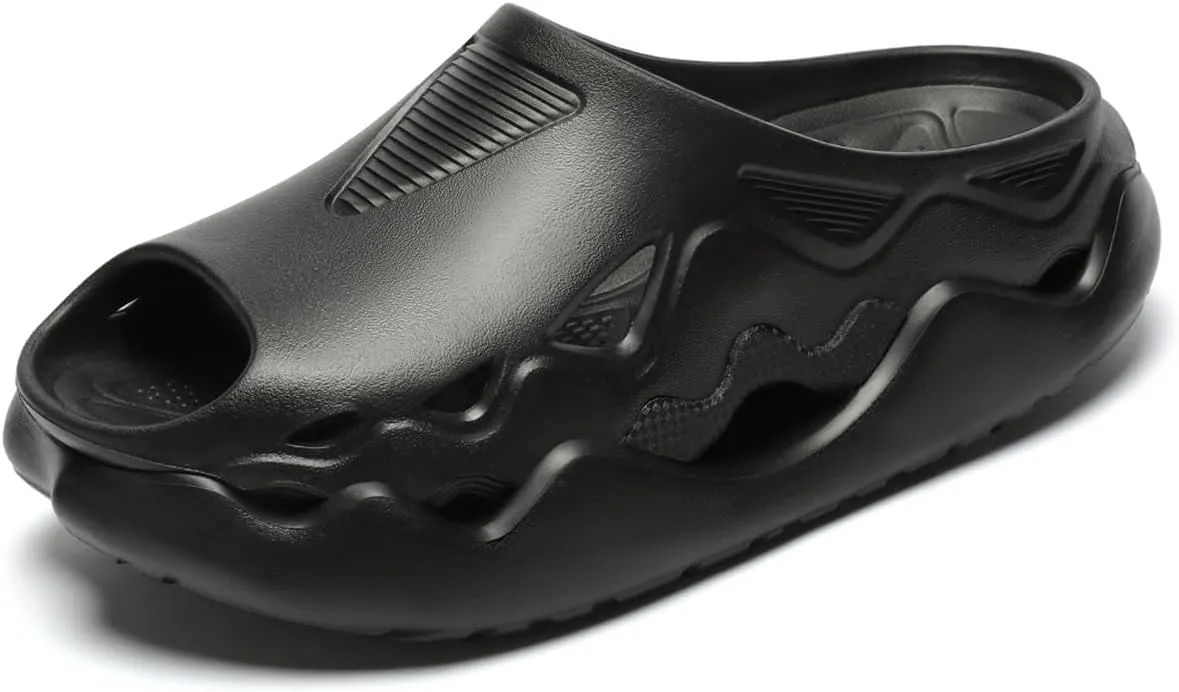 Unisex Outdoor Sports Fashion Chunky Dad Sandals, Mules & Clogs - Breathable Hollow Design, 2in Elevation, Arch Support, Post-Workout Recovery, Waterproof & Quick-Dry, Non-Slip Slides