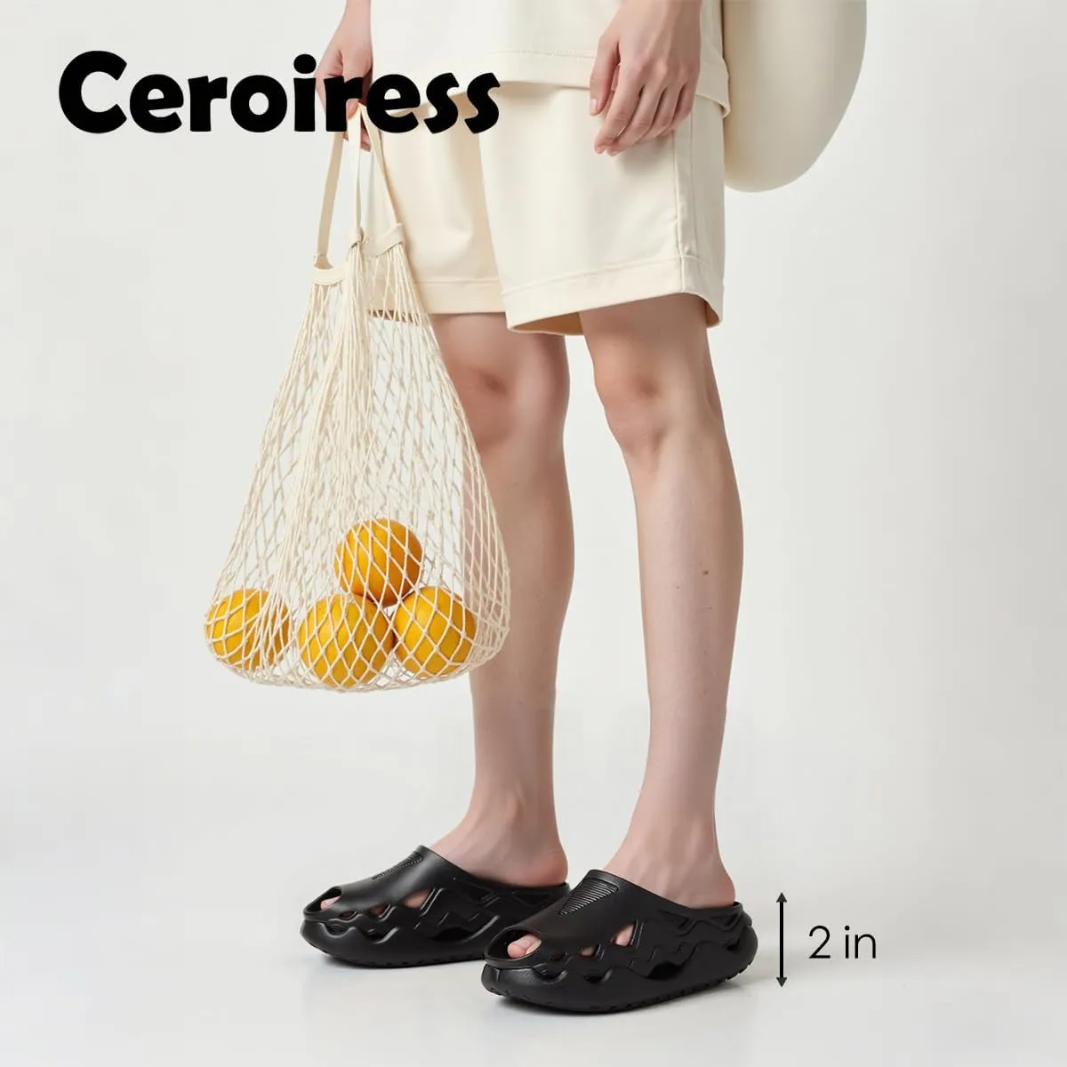 Unisex Outdoor Sports Fashion Chunky Dad Sandals, Mules & Clogs - Breathable Hollow Design, 2in Elevation, Arch Support, Post-Workout Recovery, Waterproof & Quick-Dry, Non-Slip Slides
