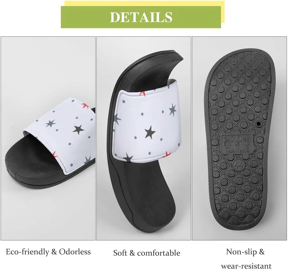 Unisex Slides for Women Men, Comfortable Slippers Slides, Non-slip Shower Shoes House Fashion Thick for Indoor & Outdoor（23062605）