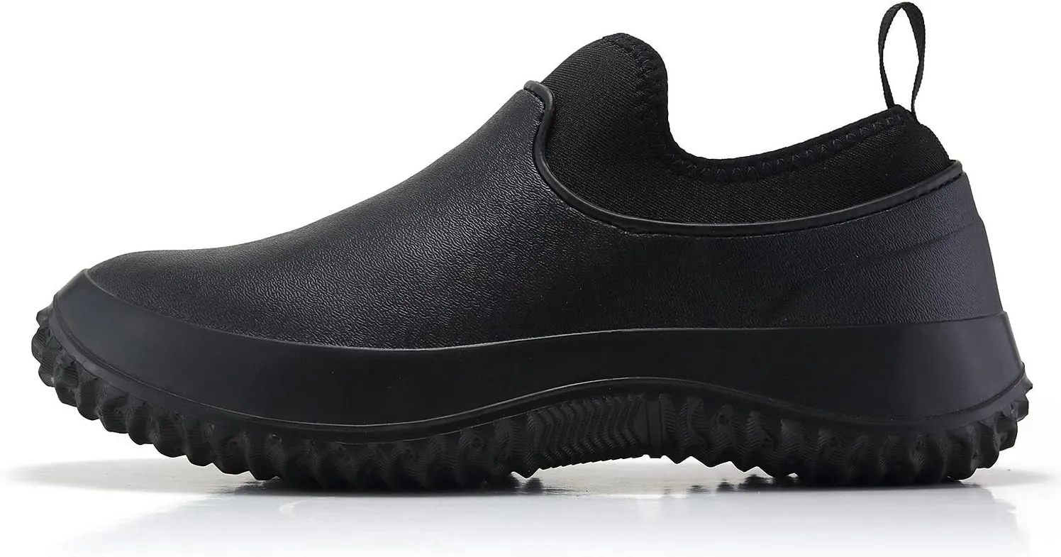 Unisex Waterproof Garden Shoes Womens Rain Boots Mens Car Wash Footwear Camp Booties for Camping, Gardening and Yard Work