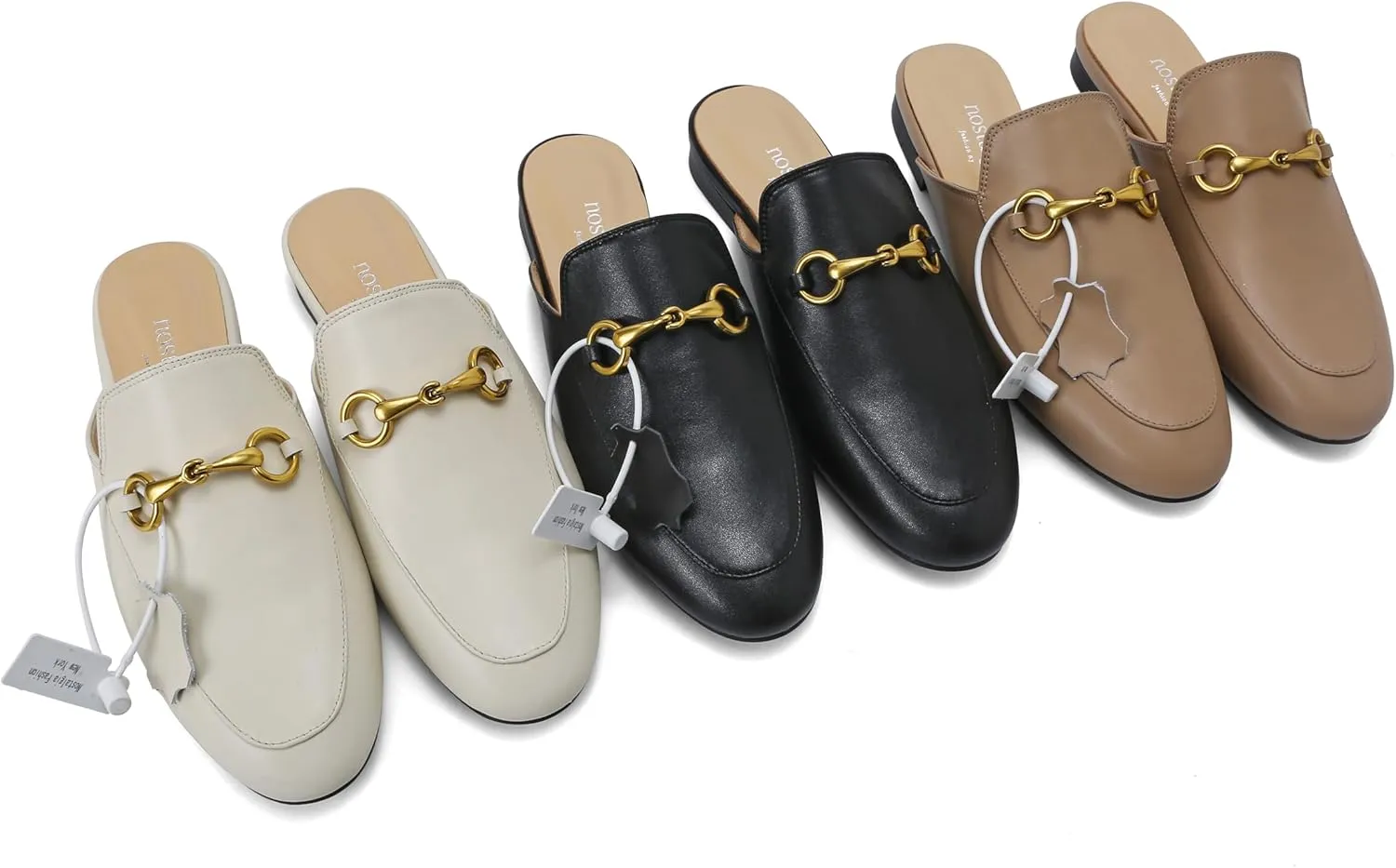 Urbane Genuine Leather Mules with Buckle