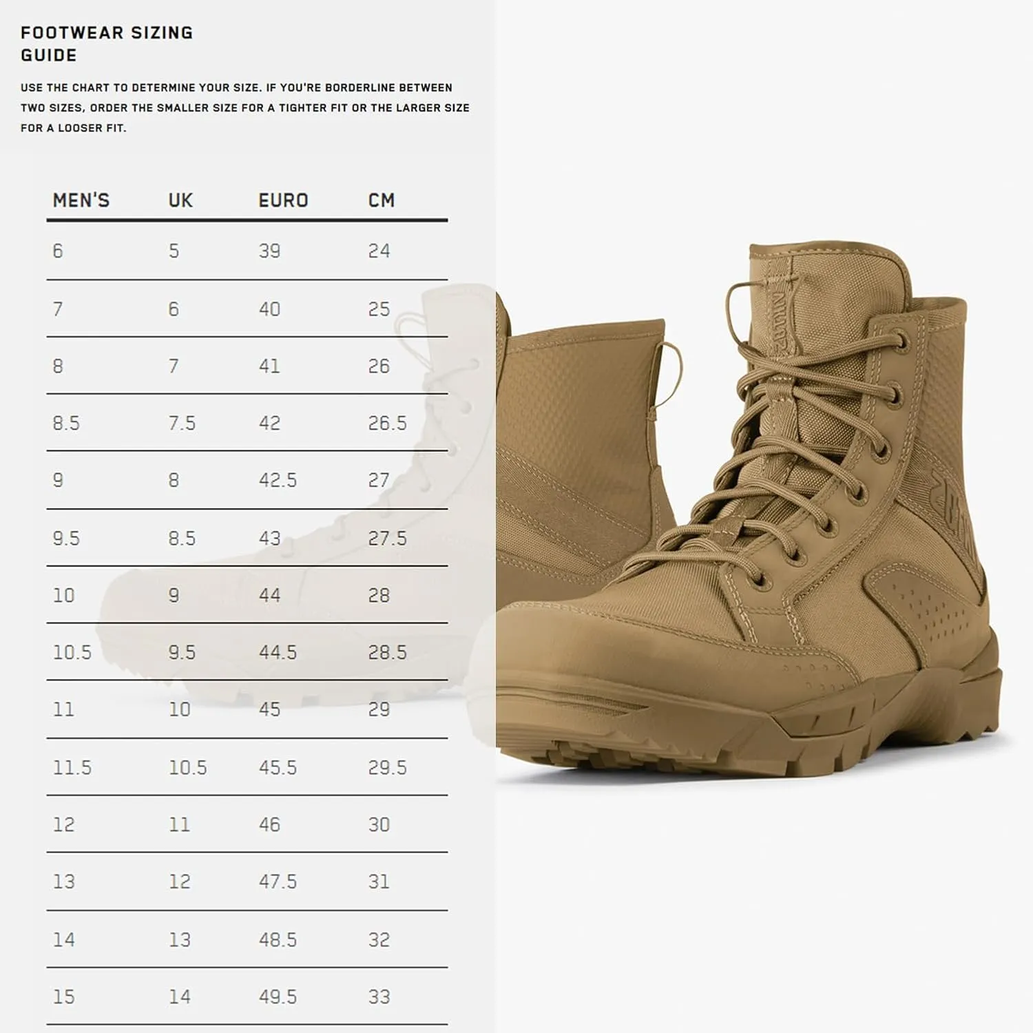 VIKTOS Men's Johnny Combat OPS Tactical Boots| Lightweight Water-Resistant Mid-Height Combat Boots with High-Volume Forefoot