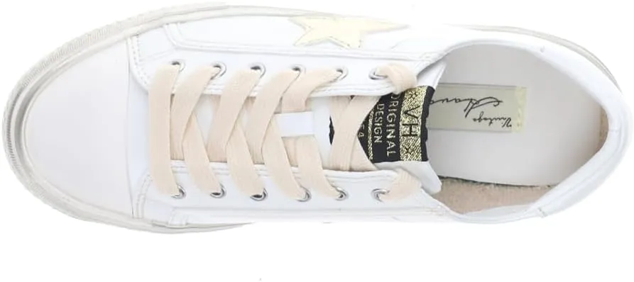 Vintage Havana Womens Alive Metallic Glitter Slip On Sneakers Shoes Casual - Gold