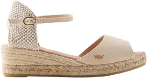 VISCATA Cavall Espadrille Canvas Low Wedges Spain Handmade 2” Heel Women's Open Toe Sandals with Breathable Organic Cotton Canvas and 100% Natural Jute Midsole for all Occasions: Casual, Work, Party