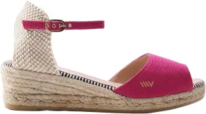 VISCATA Cavall Espadrille Canvas Low Wedges Spain Handmade 2” Heel Women's Open Toe Sandals with Breathable Organic Cotton Canvas and 100% Natural Jute Midsole for all Occasions: Casual, Work, Party