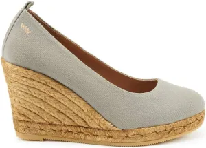Viscata Marquesa Espadrille Canvas Wedges Spain Handmade 3 ½” Heel Women's Pumps with Breathable Organic Cotton Canvas and 100% Natural Jute Midsole for All Occasions: Casual, Work, Party