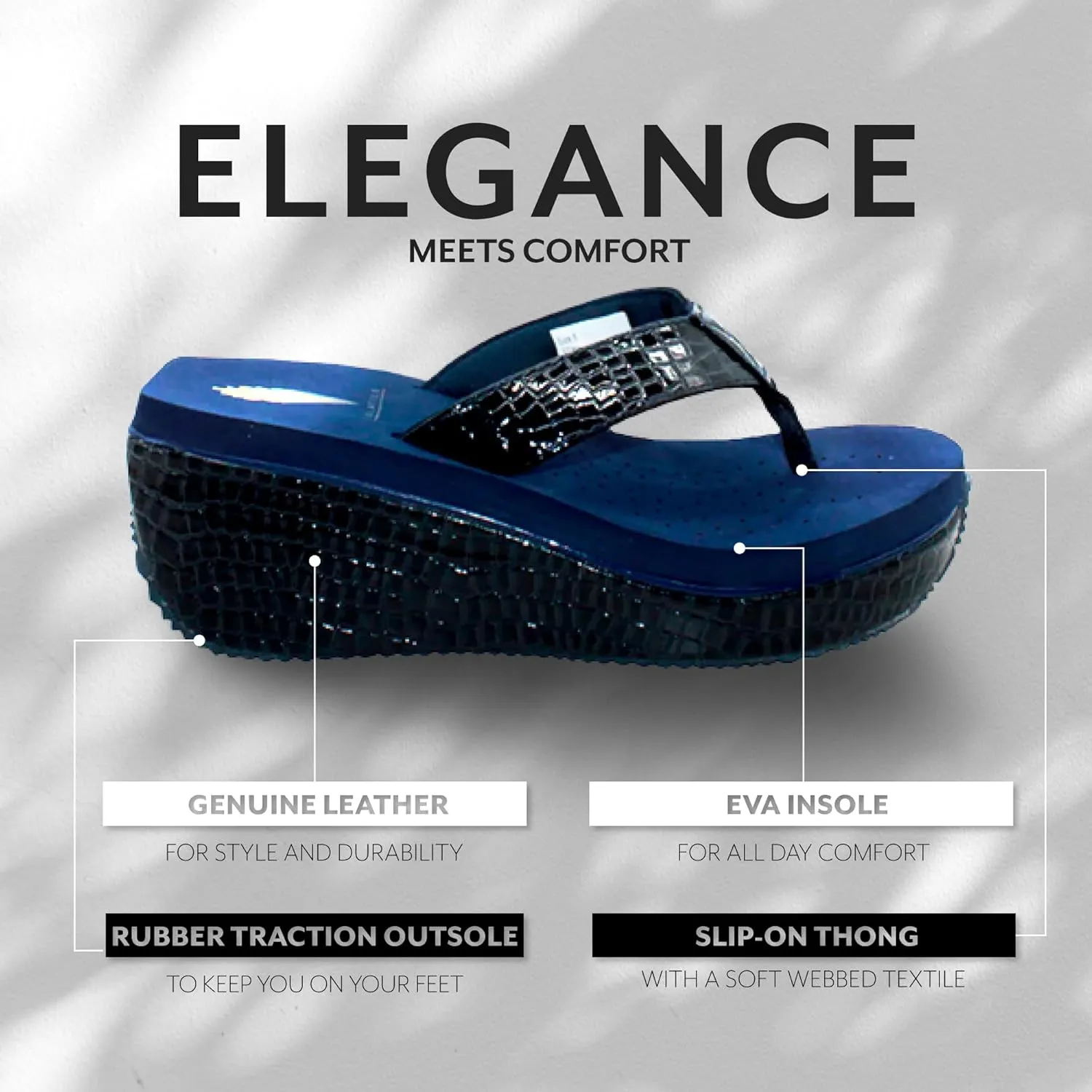 VOLATILE Frappachino Wedge Sandals for Women Featuring Genuine Leather with EVA Insole and Rubber Outsole