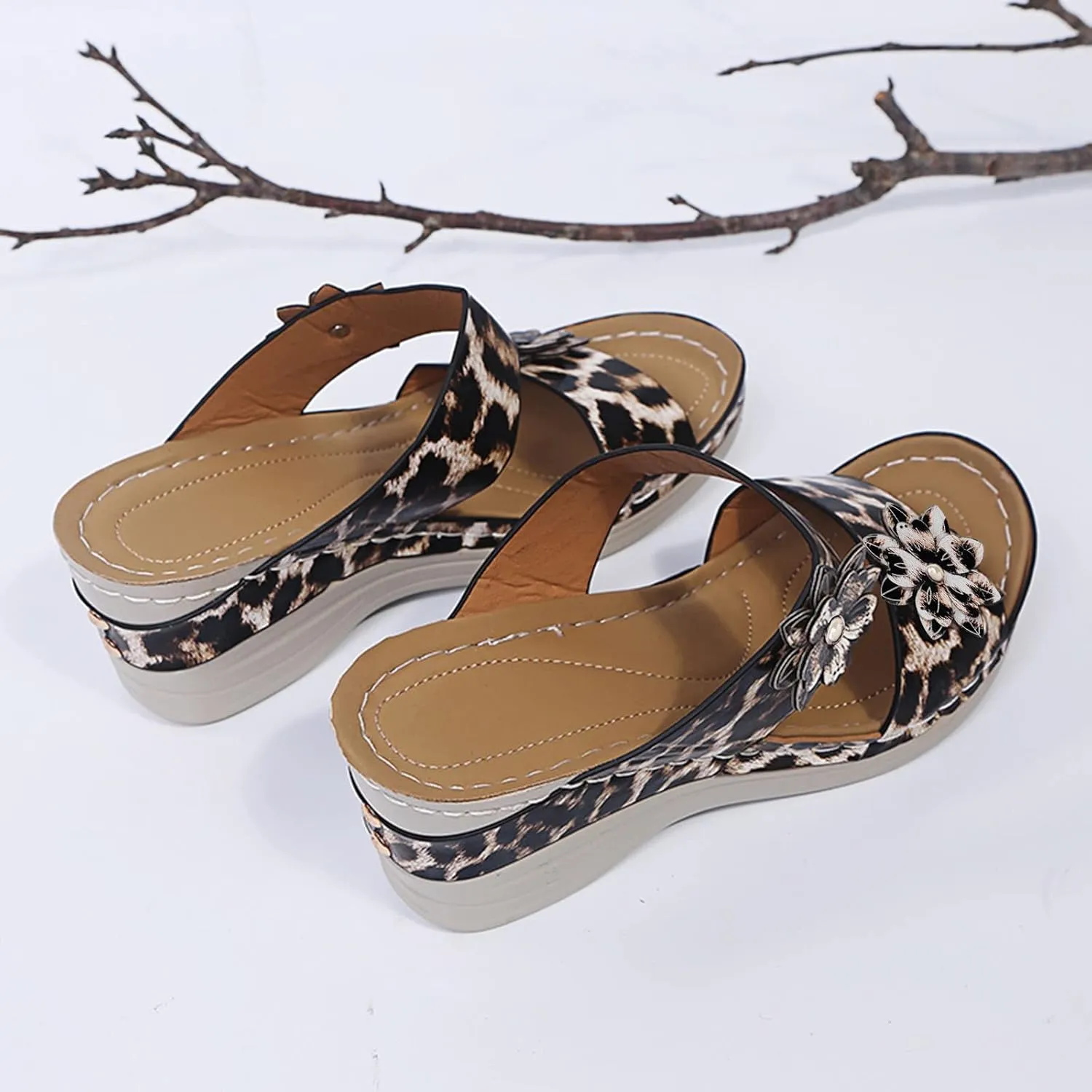 Walking Sandals Women, Womens Sandals Orthopedic Open Toe Sandals Retro Anti Slip Comfy Breathable Shoes