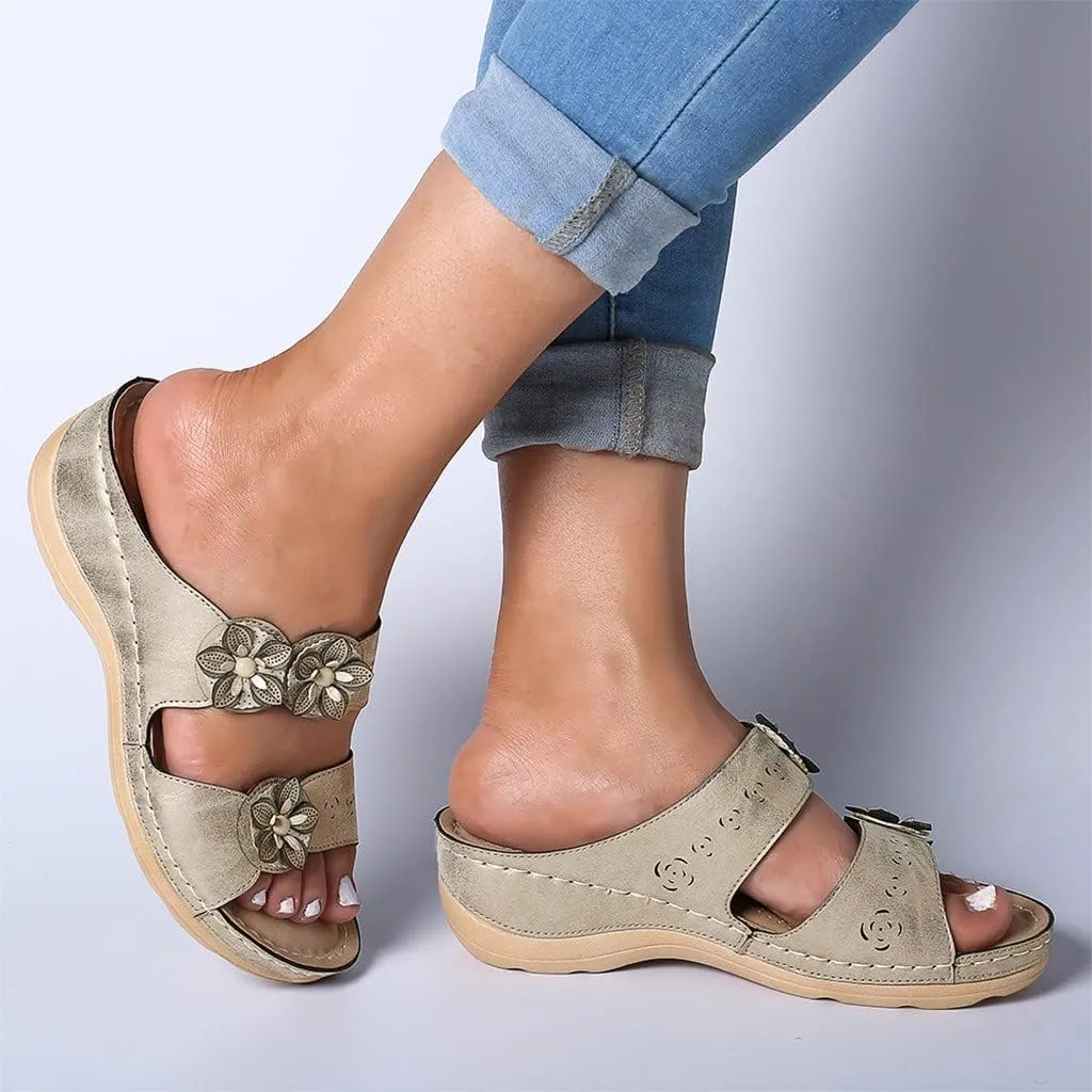 Walking Sandals Women, Womens Sandals Orthopedic Open Toe Sandals Retro Anti Slip Comfy Breathable Shoes