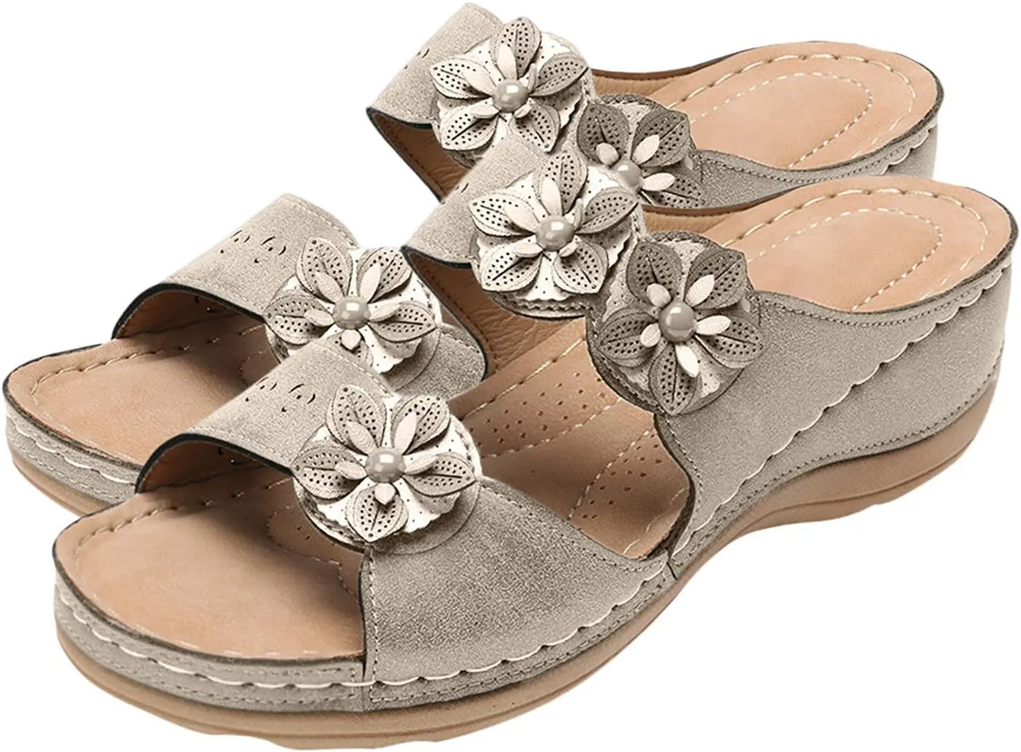 Walking Sandals Women, Womens Sandals Orthopedic Open Toe Sandals Retro Anti Slip Comfy Breathable Shoes