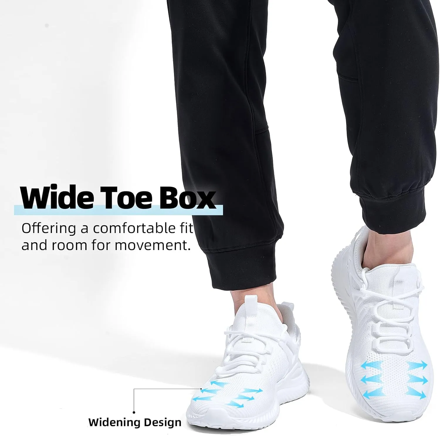 Walking Shoes for Men Sneakers - Slip on Tennis Running Memory Foam Shoes for Athletic Workout Gym Indoor Outdoor Lightweight Breathable Casual Sneakers