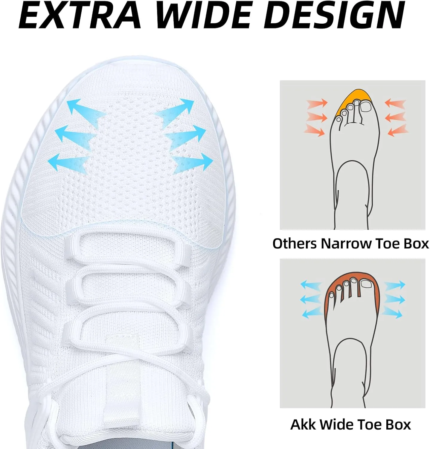 Walking Shoes for Men Sneakers - Slip on Tennis Running Memory Foam Shoes for Athletic Workout Gym Indoor Outdoor Lightweight Breathable Casual Sneakers