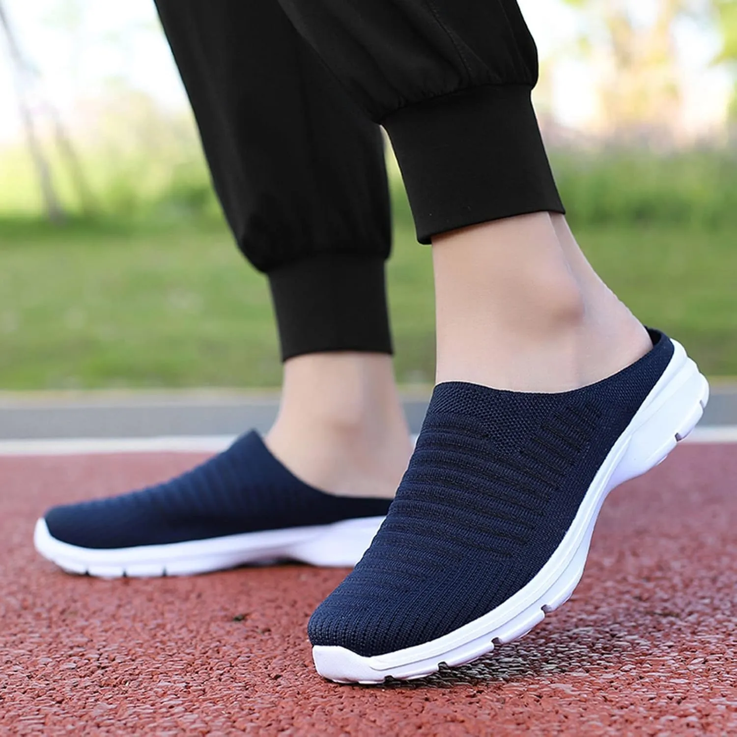 Walking Tennis Shoes for Women Breathable Knitted Mesh Non Slip Sneakers Fashion Couple Matching Walking Shoes