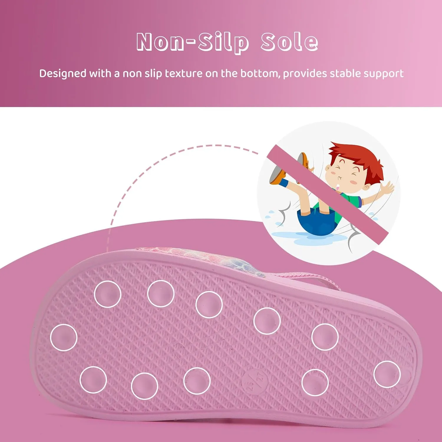 WateLves Toddler Boys Girls Slides Sandals for Swim Beach Kids Water Shoes Casual Slippers