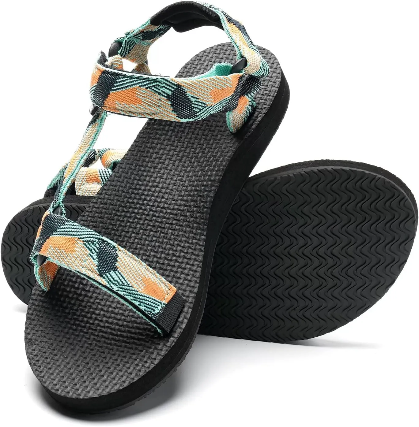 WateLves Womens-Sport-Sandals Outdoor Hiking Sandals with-Arch-Support Comfortable Webbing-Water-Athletic Beach-Sandals for Travel-Walking-Trekking-Camping