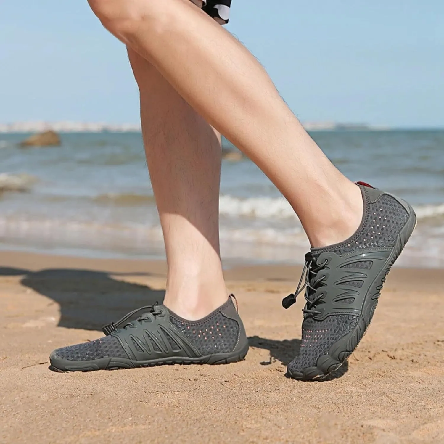 Water Shoes Quick-Dry Non Slip Barefoot Beach,Aqua Sport Swim Pool Hiking Diving Wading Walking for Men Women Couples Summer Breathable Hiking Sneakers Comfy Indoor House Fitness Yoga Shoe